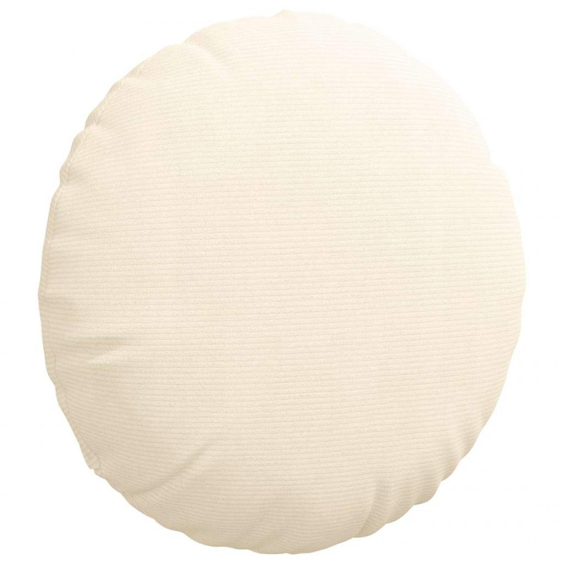 Poduszki na siedziska 2 pcs Kremowy Ø 80 cm Tkanina sztruksowa