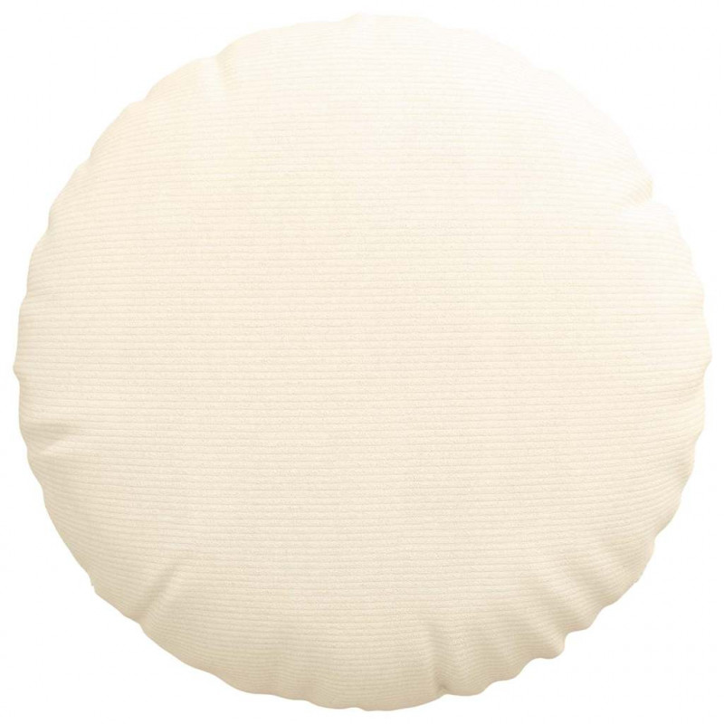 Poduszki na siedziska 2 pcs Kremowy Ø 80 cm Tkanina sztruksowa