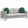 Poduszki na siedziska 2 pcs Ciemna zieleń Ø 40 x 13 cm Aksamit