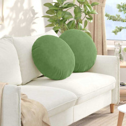 Poduszki na siedziska 2 pcs Jasnozielony Ø 40 x 13 cm Aksamit