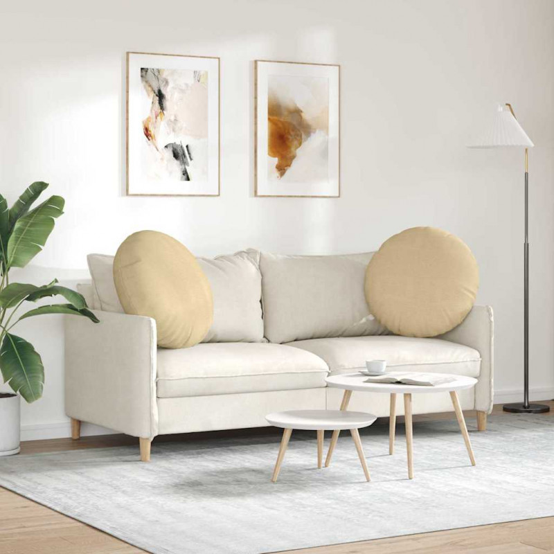 Poduszki na siedziska 2 pcs Szary zielony Ø 80 cm