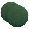 Poduszki na siedziska 2 pcs Ciemna zieleń Ø 80 cm