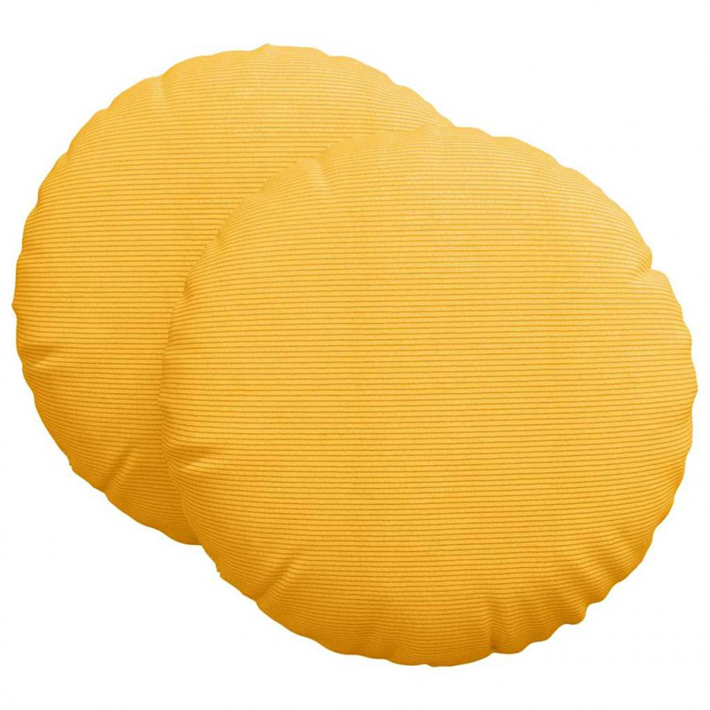 Poduszki na siedziska 2 pcs Jasnożółty Ø 80 cm