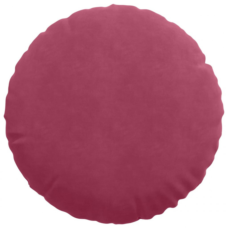 Poduszki na siedziska 2 pcs Czerwone wino Ø 40 x 13 cm Aksamit