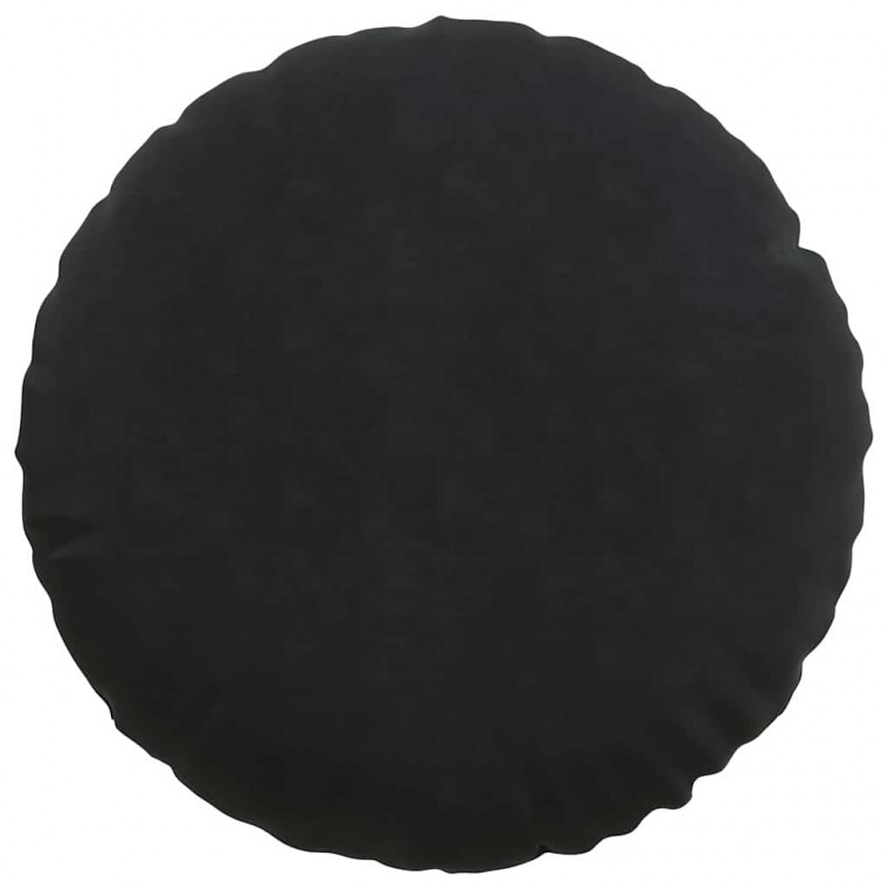 Poduszki na siedziska 2 pcs Czarny Ø 40 x 13 cm Aksamit