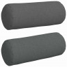 Poduszki Wałkowe 2 pcs Ciemnoszary Ø 15 x 40 cm tkanina