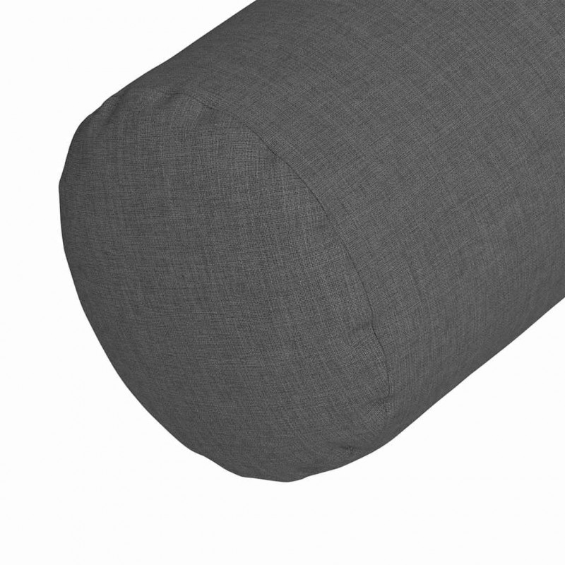 Poduszki Wałkowe 2 pcs Ciemnoszary Ø 15 x 40 cm tkanina