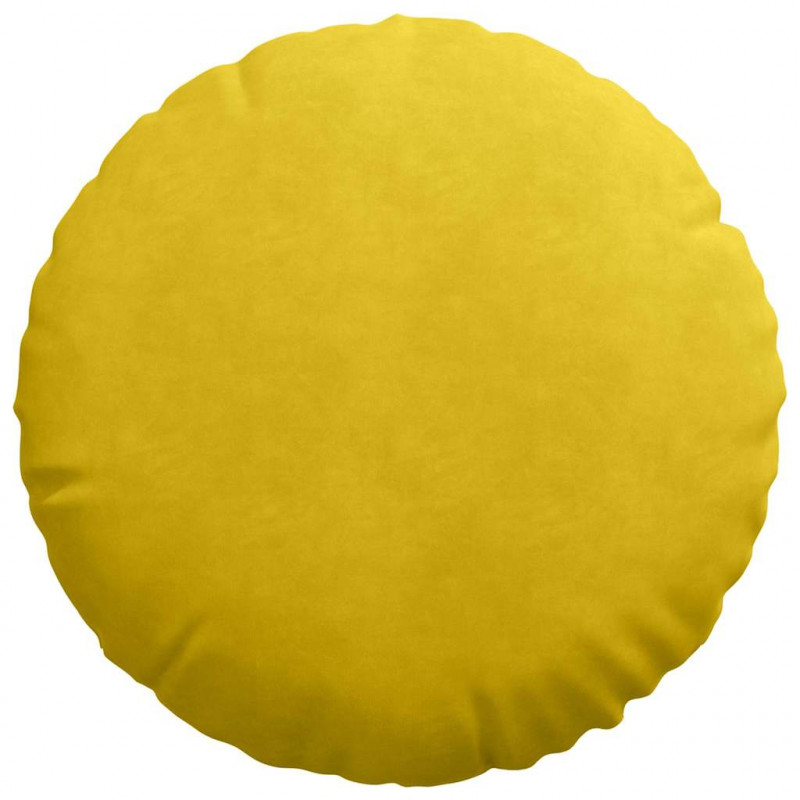 Poduszki na siedziska 2 pcs Żółty Ø 40 x 13 cm Aksamit