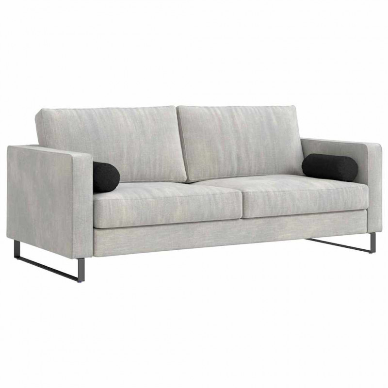 Poduszki Wałkowe 2 pcs Czarny Ø 15 x 40 cm tkanina