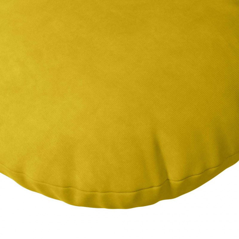 Poduszki na siedziska 2 pcs Żółty Ø 40 x 13 cm Aksamit