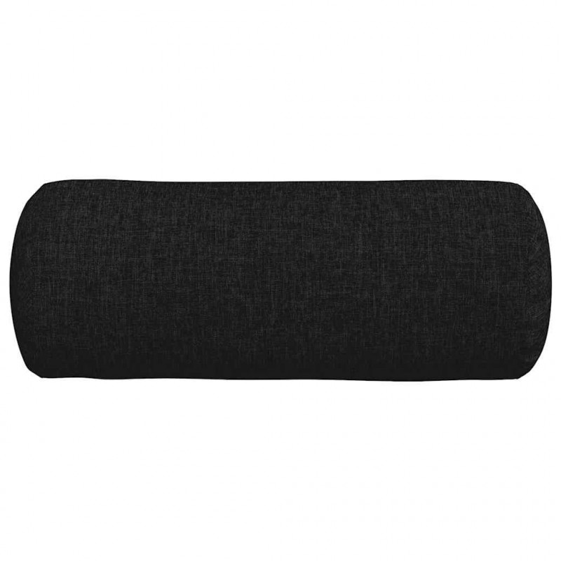 Poduszki Wałkowe 2 pcs Czarny Ø 15 x 40 cm tkanina