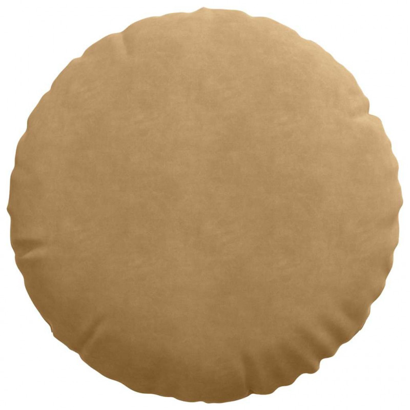Poduszki na siedziska 2 pcs Brązowy Ø50 x 19 cm Aksamit