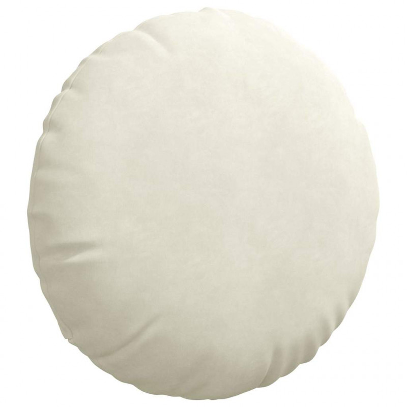 Poduszki na siedziska 2 pcs Kremowy Ø 40 x 13 cm Aksamit