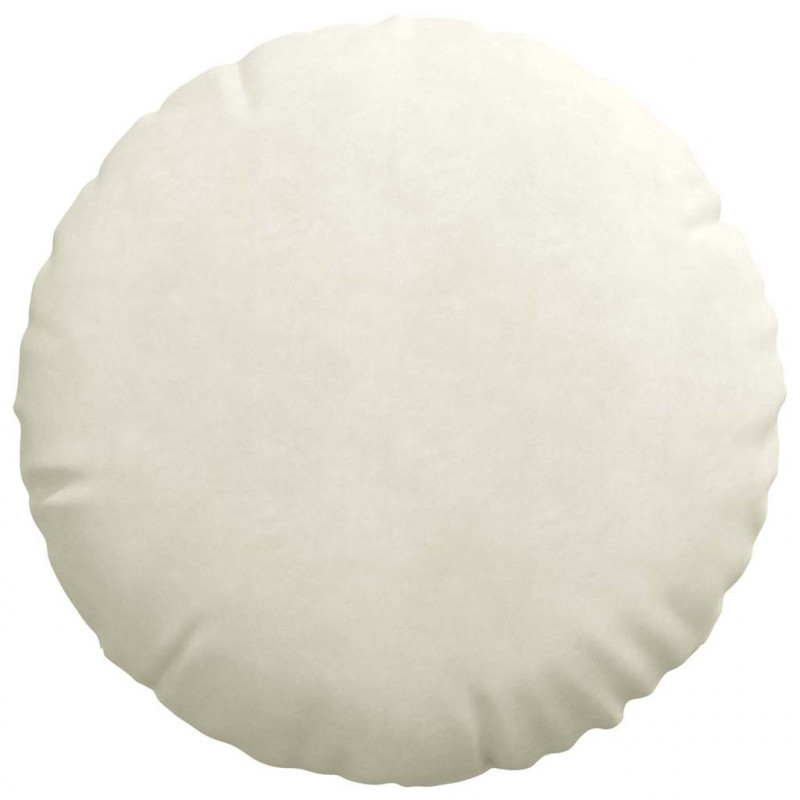 Poduszki na siedziska 2 pcs Kremowy Ø 40 x 13 cm Aksamit