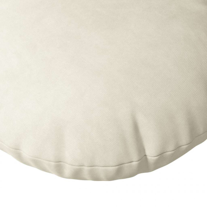 Poduszki na siedziska 2 pcs Kremowy Ø 40 x 13 cm Aksamit