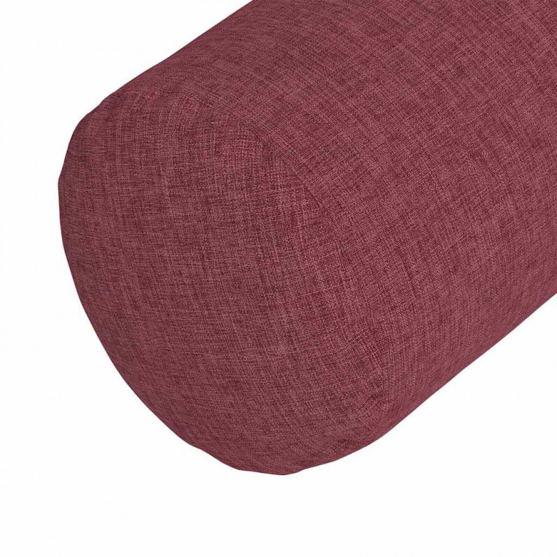 Poduszki Wałkowe 2 pcs Czerwone wino Ø 15 x 40 cm tkanina