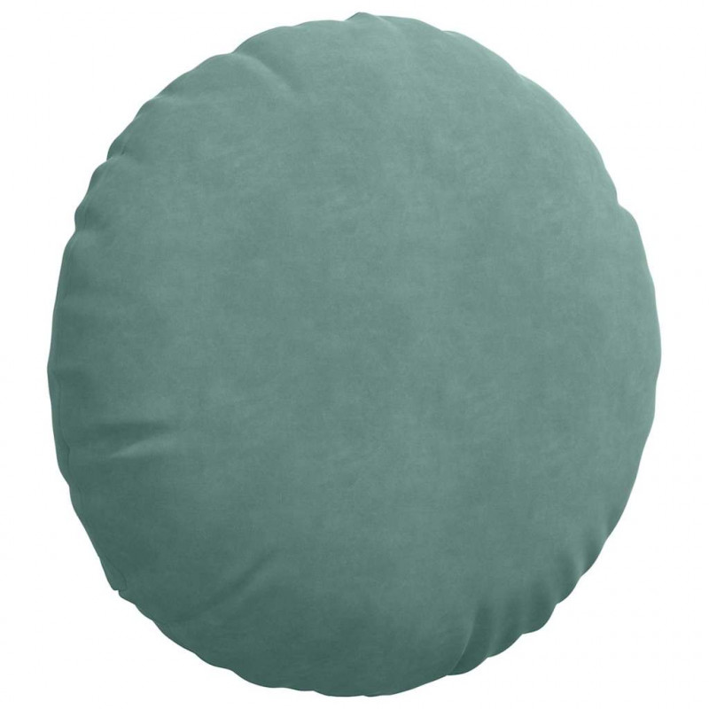 Poduszki na siedziska 2 pcs Zielony morski Ø 40 x 13 cm Aksamit