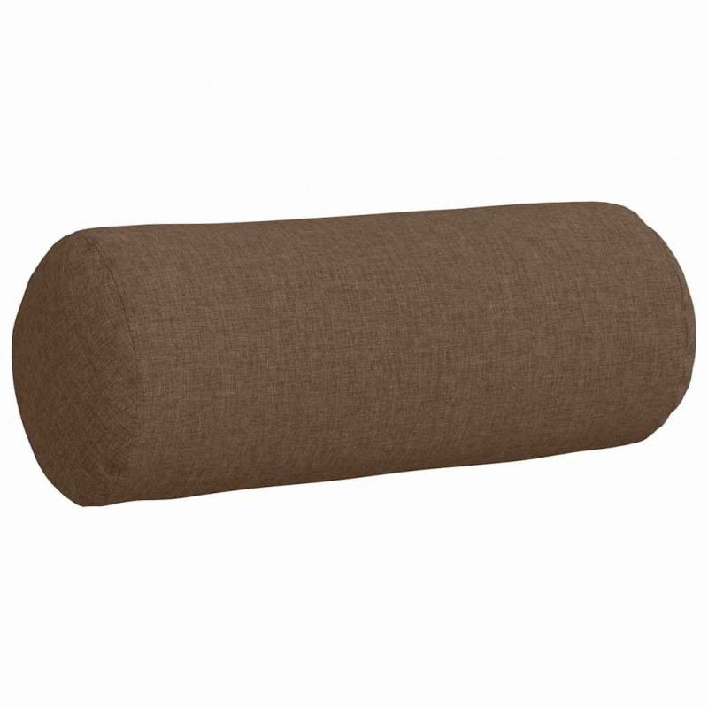 Poduszki Wałkowe 2 pcs Brązowy Ø 15 x 40 cm tkanina