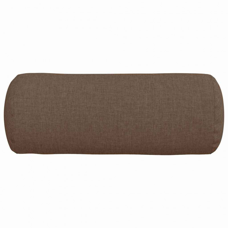 Poduszki Wałkowe 2 pcs Brązowy Ø 15 x 40 cm tkanina