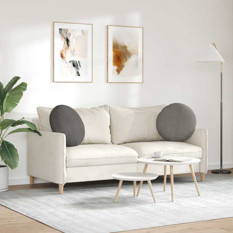 Poduszki na siedziska 2 pcs Jasnoszary Ø 50 cm