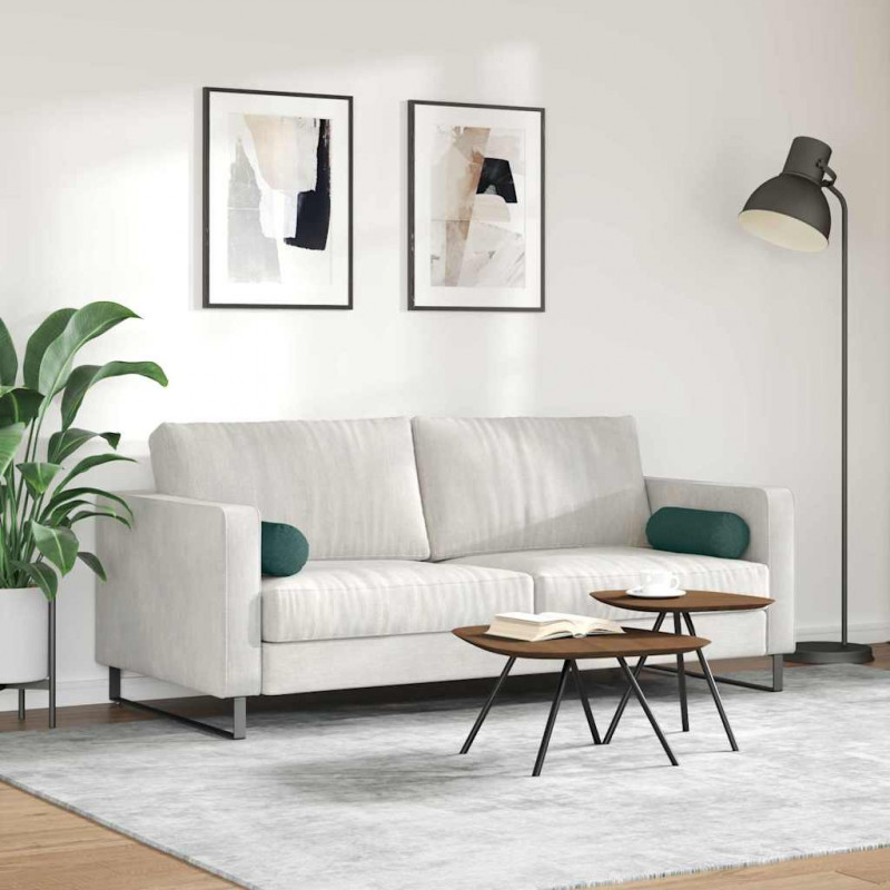Poduszki Wałkowe 2 pcs Ciemna zieleń Ø 15 x 40 cm tkanina