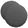 Poduszki na siedziska 2 pcs Ciemnoszary Ø 50 cm