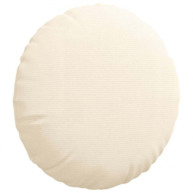 Poduszki na siedziska 2 pcs Kremowy Ø 50 cm Tkanina sztruksowa