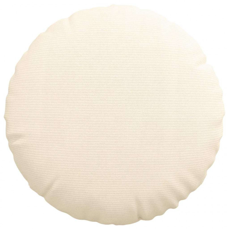 Poduszki na siedziska 2 pcs Kremowy Ø 50 cm Tkanina sztruksowa