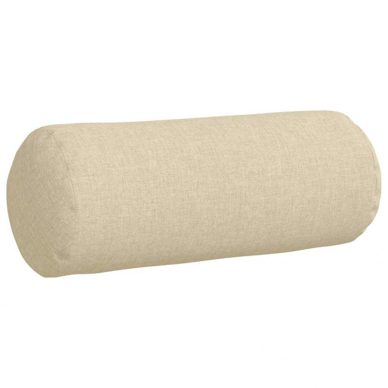 Poduszki Wałkowe 2 pcs Kremowy Ø 15 x 40 cm tkanina