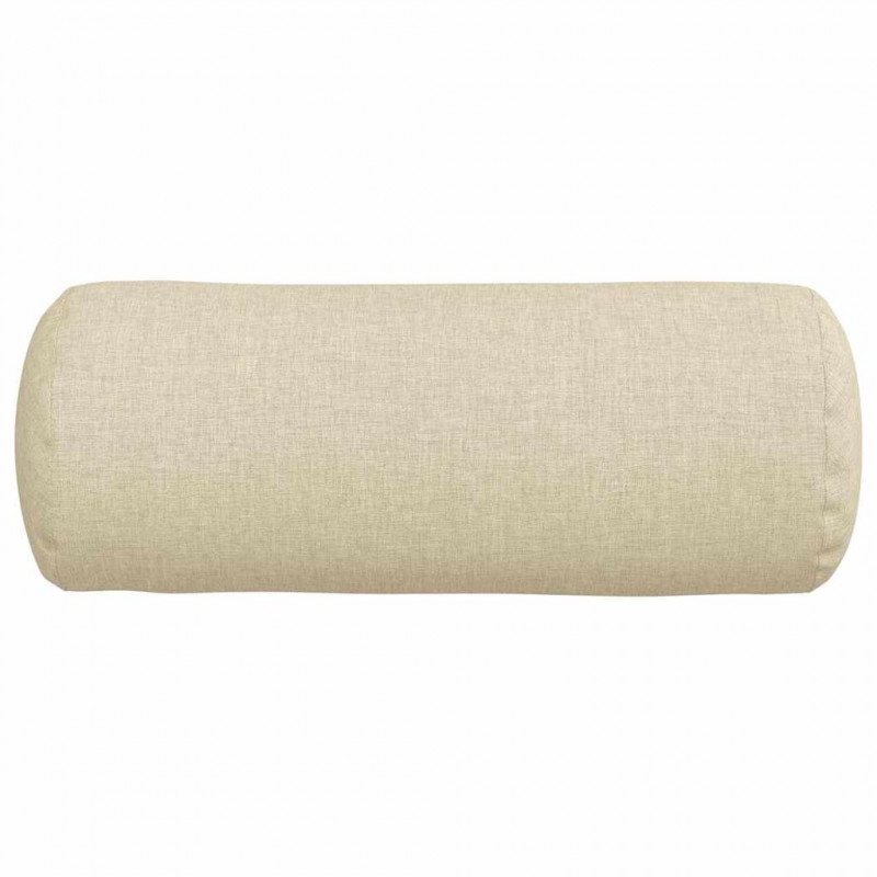 Poduszki Wałkowe 2 pcs Kremowy Ø 15 x 40 cm tkanina