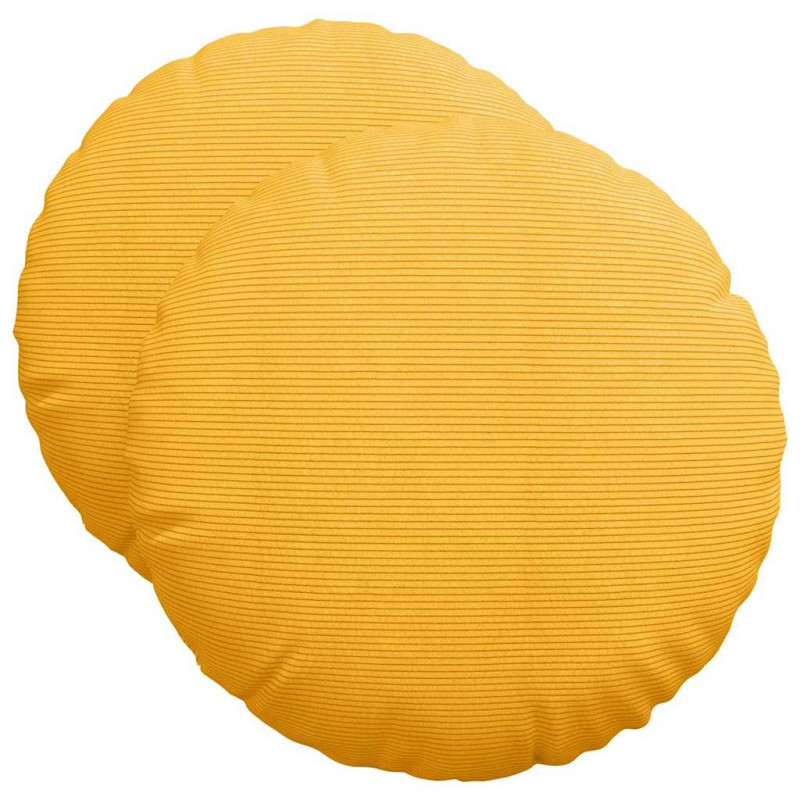 Poduszki na siedziska 2 pcs Jasnożółty Ø 50 cm
