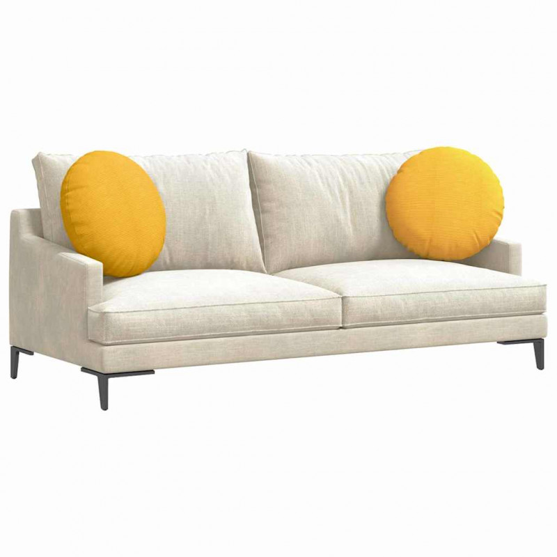 Poduszki na siedziska 2 pcs Jasnożółty Ø 50 cm