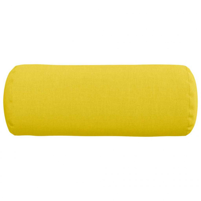 Poduszki Wałkowe 2 pcs Jasnożółty Ø 15 x 40 cm tkanina