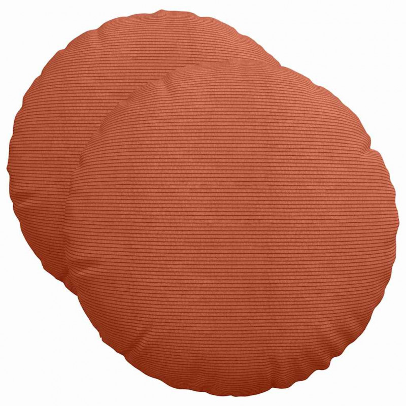 Poduszki na siedziska 2 pcs Czerwono-pomarańczowy Ø 50 cm