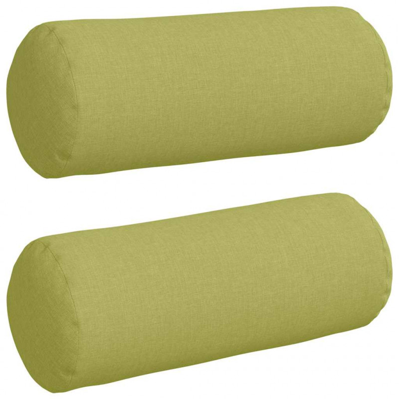 Poduszki Wałkowe 2 pcs Jasnozielony Ø 15 x 40 cm tkanina