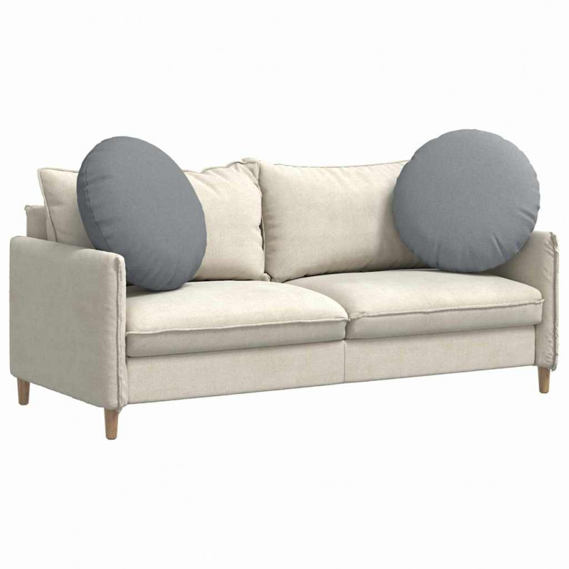 Poduszki na siedziska 2 pcs Jasnoszary Ø60 x 21 cm tkanina