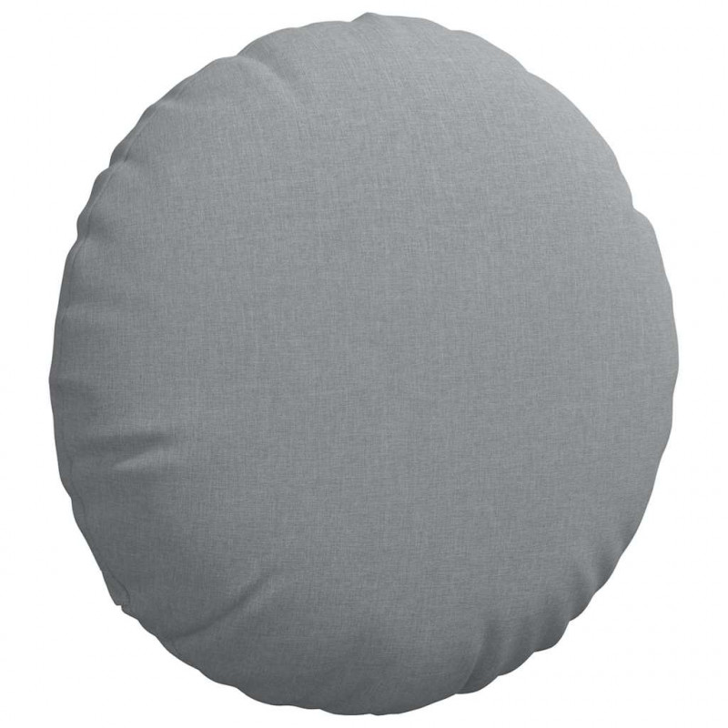 Poduszki na siedziska 2 pcs Jasnoszary Ø60 x 21 cm tkanina