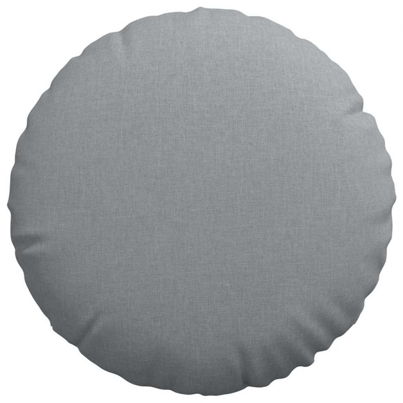 Poduszki na siedziska 2 pcs Jasnoszary Ø60 x 21 cm tkanina