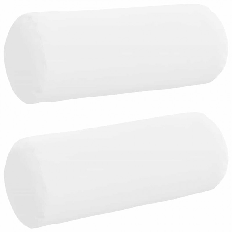 Poduszki Wałkowe 2 pcs Biały Ø 15 x 40 cm tkanina