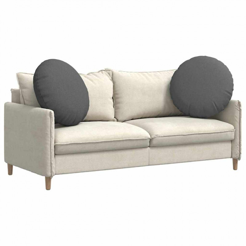 Poduszki na siedziska 2 pcs Ciemnoszary Ø60 x 21 cm tkanina
