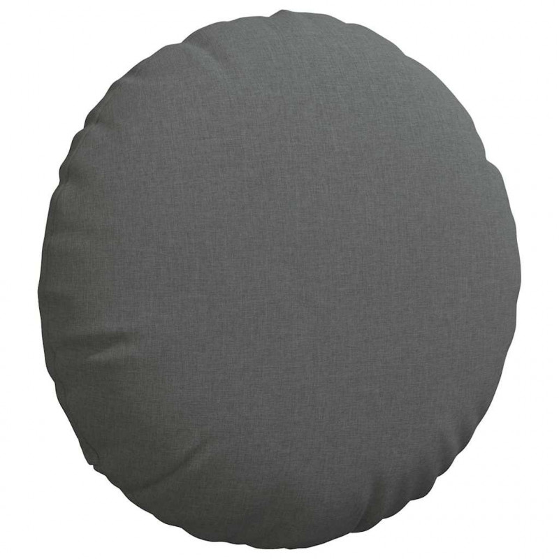 Poduszki na siedziska 2 pcs Ciemnoszary Ø60 x 21 cm tkanina