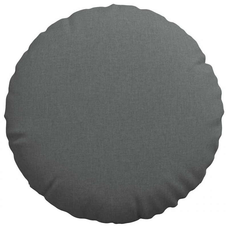 Poduszki na siedziska 2 pcs Ciemnoszary Ø60 x 21 cm tkanina