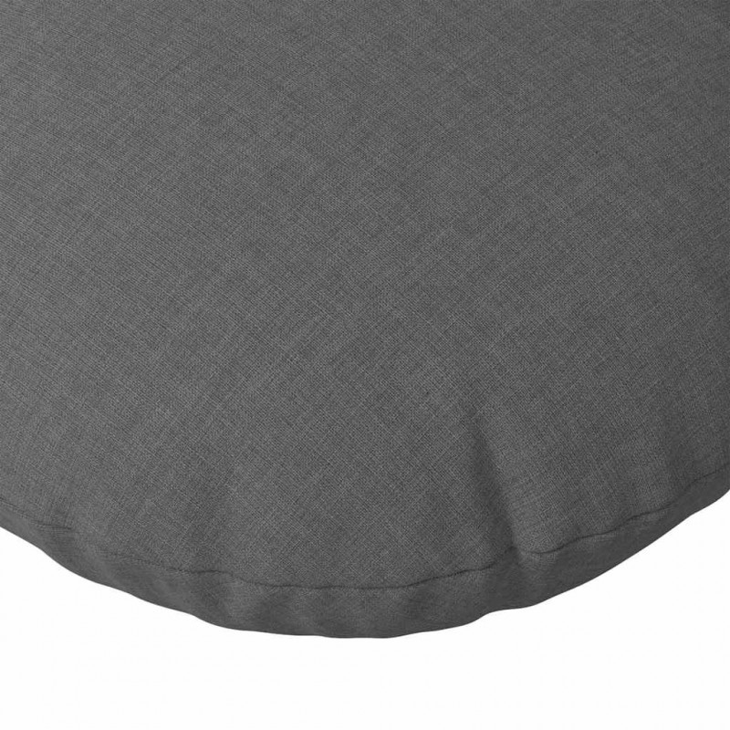 Poduszki na siedziska 2 pcs Ciemnoszary Ø60 x 21 cm tkanina