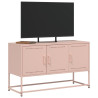 Szafka pod telewizor, różowa, 100,5x39x60,5 cm, stalowa