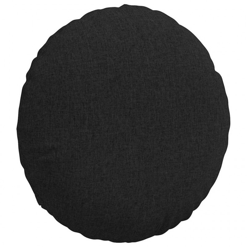 Poduszki na siedziska 2 pcs Czarny Ø60 x 21 cm tkanina