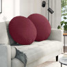 Poduszki na siedziska 2 pcs Czerwone wino Ø60 x 21 cm tkanina