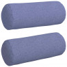 Poduszki Wałkowe 2 pcs Niebieski dżins Ø 15 x 40 cm tkanina