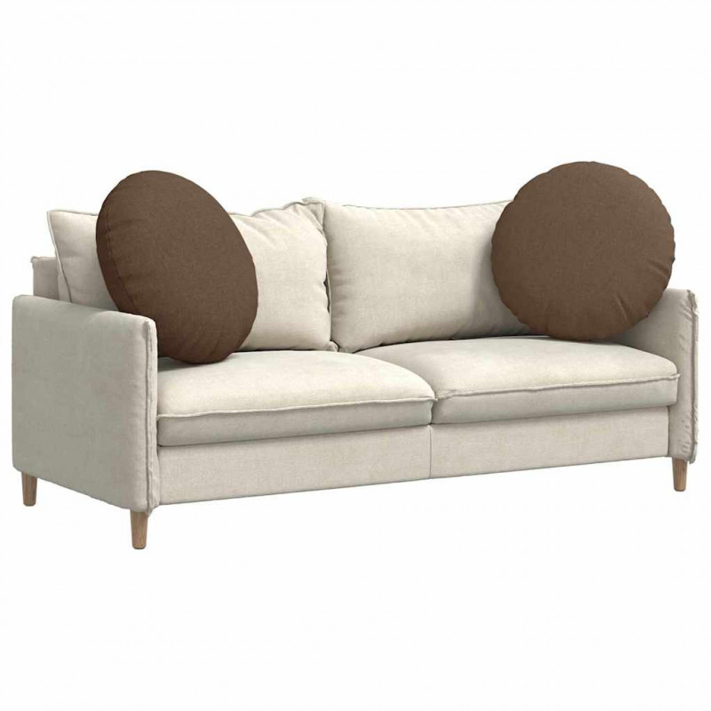 Poduszki na siedziska 2 pcs Brązowy Ø60 x 21 cm tkanina