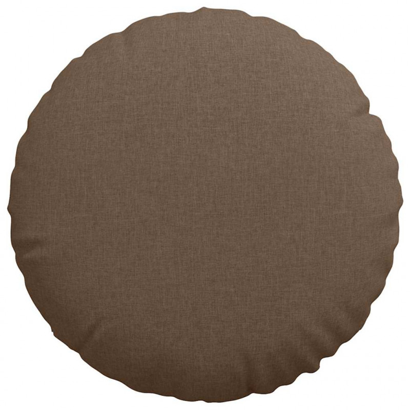 Poduszki na siedziska 2 pcs Brązowy Ø60 x 21 cm tkanina