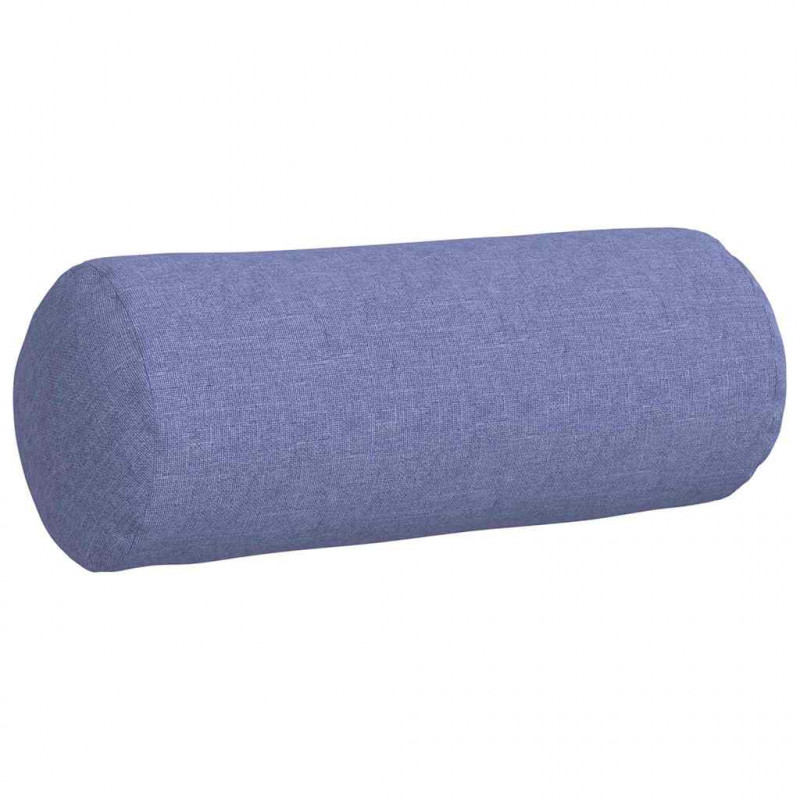 Poduszki Wałkowe 2 pcs Niebieski dżins Ø 15 x 40 cm tkanina